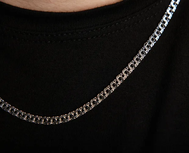 Срібний ланцюжок Плоский Бісмарк ц-20/10ч