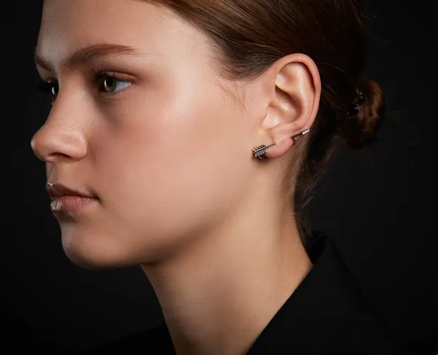 Срібні сережки Стріла 82071