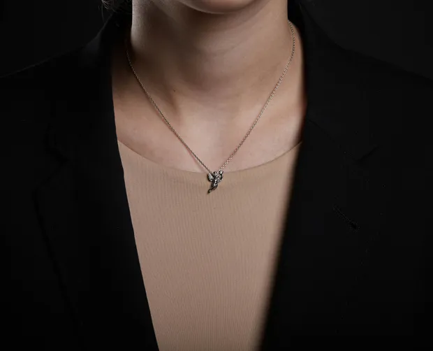 Срібне кольє Ангел 862334