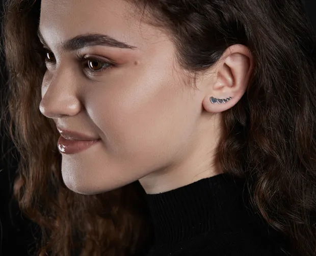 Срібні сережки кафи Сердечка 0731.10