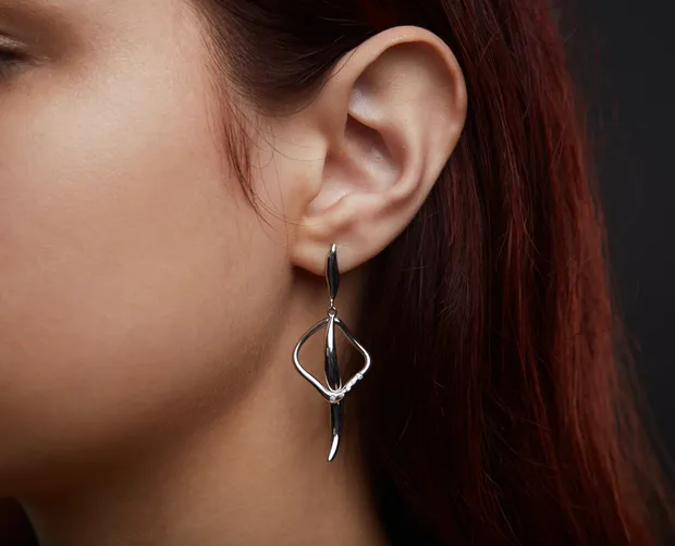 Срібні сережки англійська застібка Шерон 262219