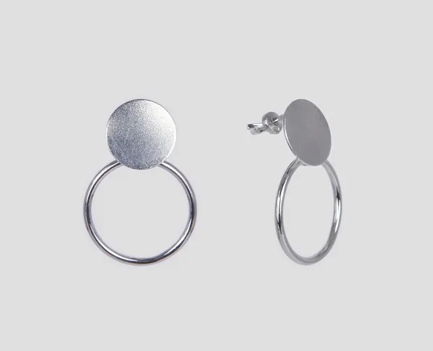 Срібні сережки пусети Берлін 2700185