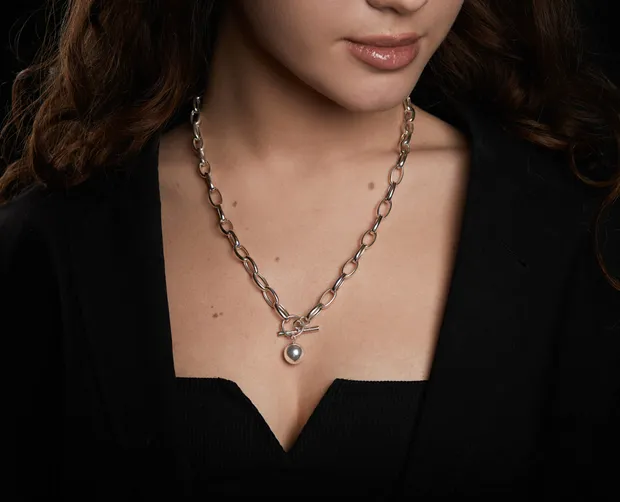 Срібний ланцюжок масивний з великими ланками 870003