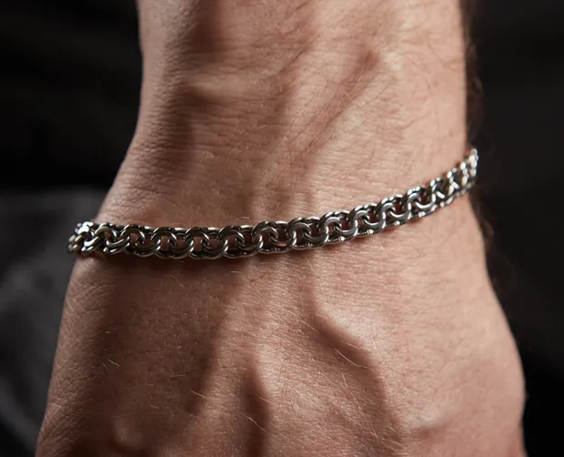 Срібний браслет класичний бісмарк 2005ч