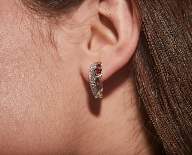 Срібні сережки англійська застібка Габріела 175С