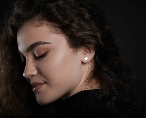 Срібні сережки пусети Сердечка 0637.10