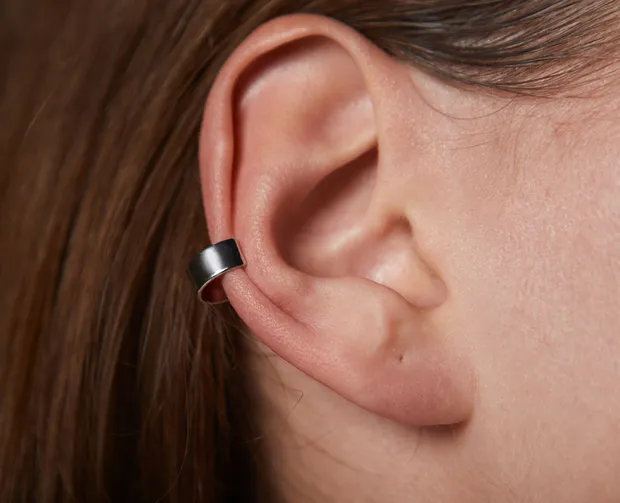 Срібна сережка кафа Блюз 2610