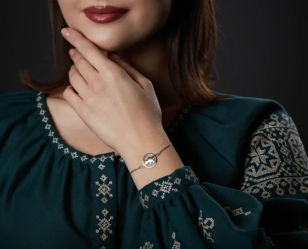 Срібний браслет Україна 4-2107-R