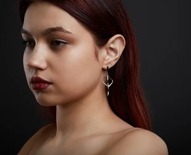 Срібні сережки англійська застібка Шерон 262219