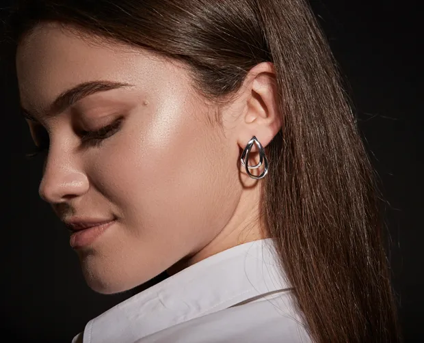 Срібні сережки пусети Асія 20203р