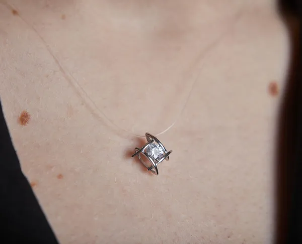 Срібне кольє-невидимка Селена 862196