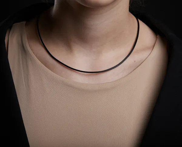 Вощений шнурок з срібною застібкою 6010/2,3 