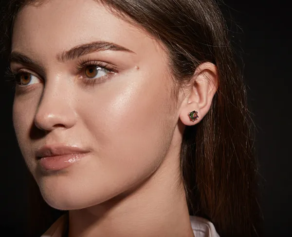 Срібні сережки пусети Ілюзія міні 20004р