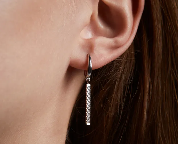 Срібні сережки англійська застібка Варшава 262221