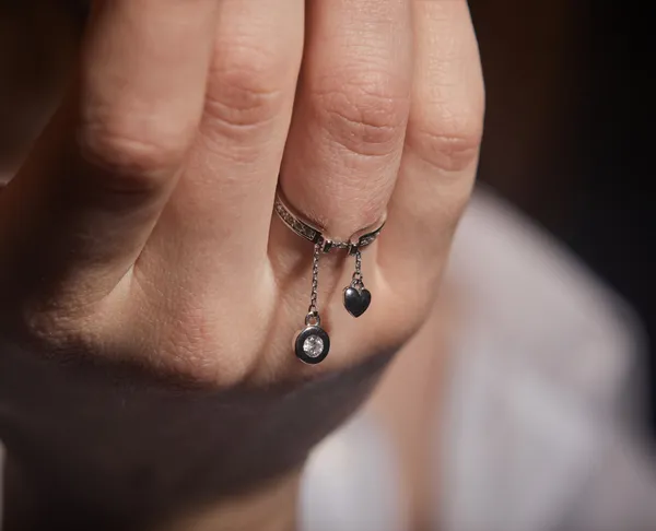 Срібна каблучка з підвіскою Діана 1161К