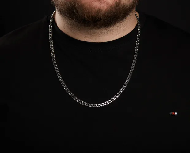 Срібний ланцюжок Плоский Бісмарк ц.6007/20