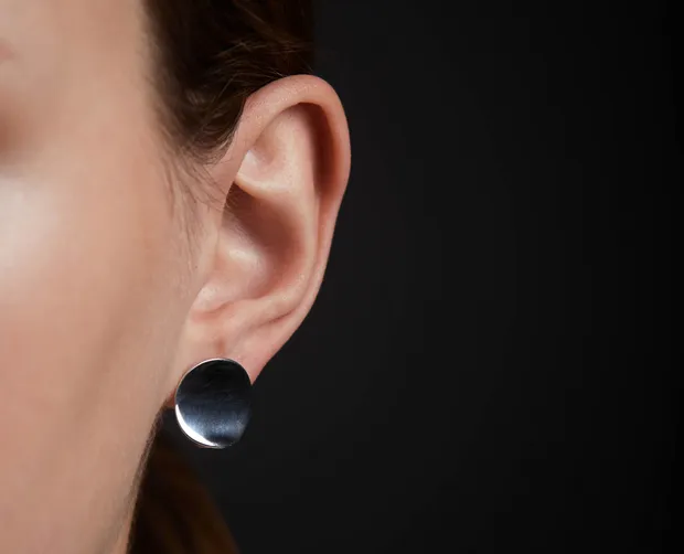 Срібні сережки англійська застібка Moon 1029С