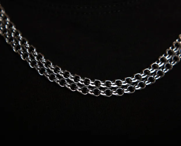 Срібний ланцюжок Подвійний Бісмарк ц.6025/43