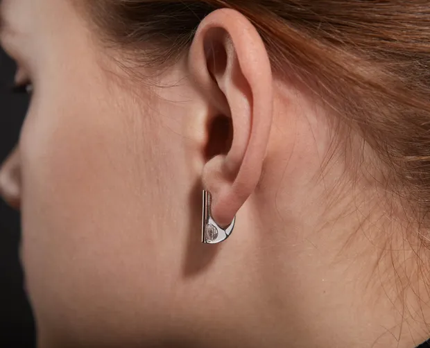 Срібні сережки англійська застібка Анжеліка 555С