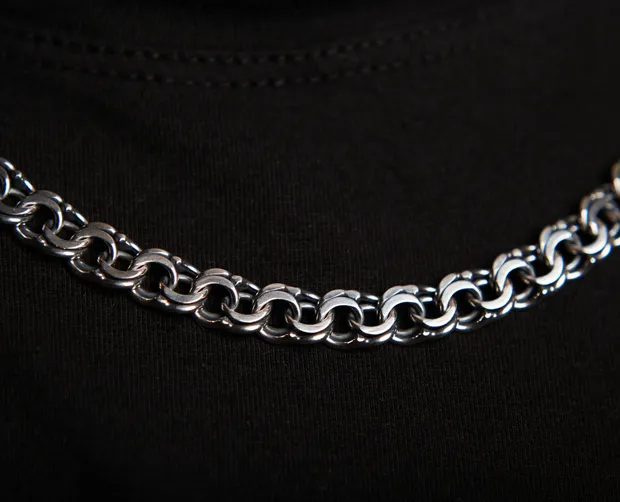 Срібний ланцюжок Плоский Бісмарк ц.6007/37