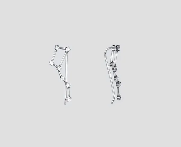 Срібні сережки кафи Сузір'я 24021