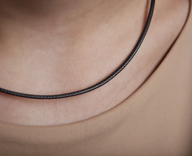 Вощений шнурок з срібною застібкою 6010/2,3 