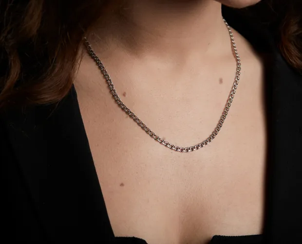 Срібний ланцюжок Плоский Бісмарк ц.6007/6