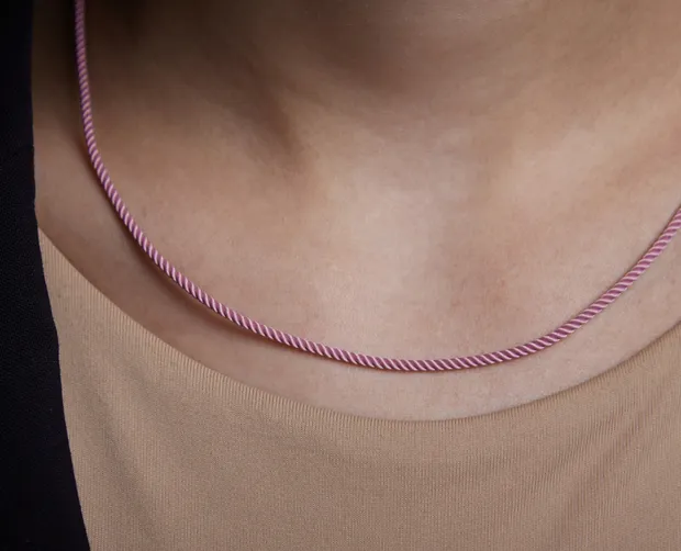 Шовковий шнурок з срібною застібкою Мілан 6010/2,0 мілан