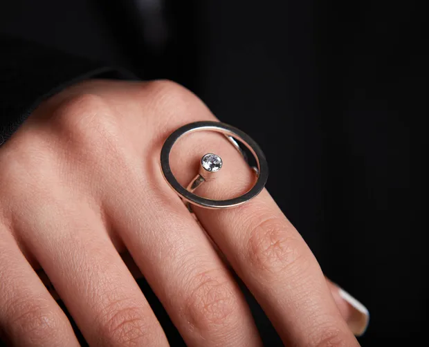 Срібна каблучка Сфера 81087