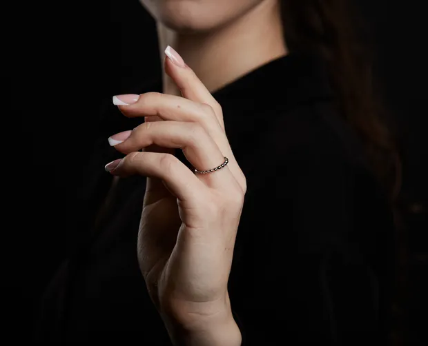 Срібна каблучка Карамель 1612228