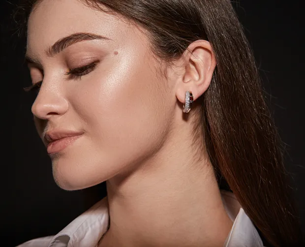 Срібні сережки англійська застібка Габріела 175С