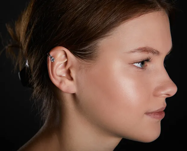 Срібні сережки Моно-Кафа з Фіанітом 24070