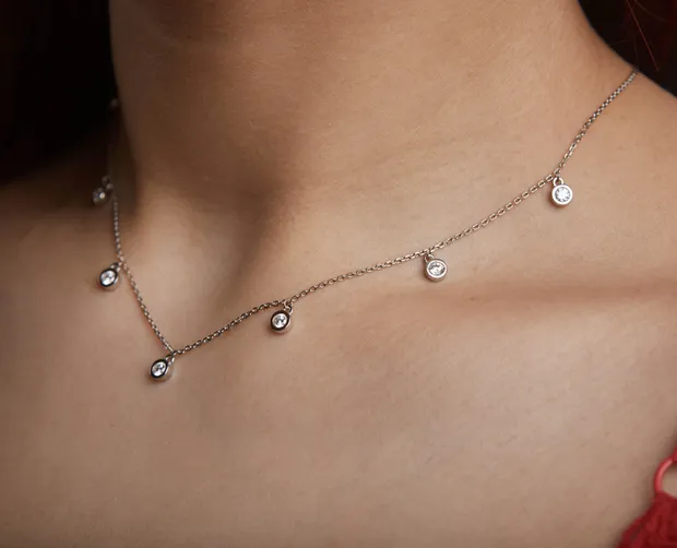 Срібне кольє Бейонсе 862158